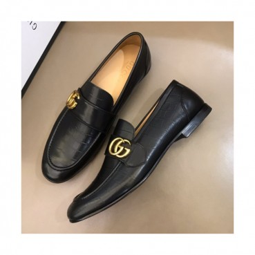 [매장판]Gucci 2019 Mens Business GG Logo Leather Loafer- 구찌 남성 비지니스 GG로고 레더 로퍼 Guc01113x.Size(240 