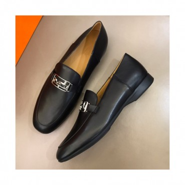 Hermes 2019 Mens Metal Logo Suede Loafer - 에르메스 남성 메탈 로고 스웨이드 로퍼 Her0282x.Size(240 