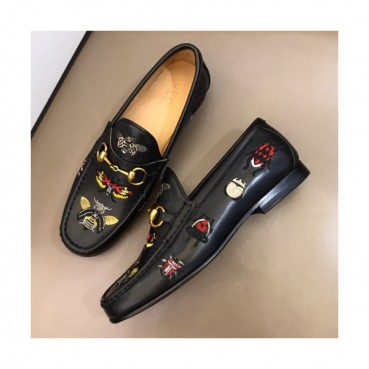 [미러급]Gucci 2019 Mens Business Horsbit Honeybee Leather Loafer- 구찌 남성 비지니스 꿀벌 홀스빗 레더 로퍼 Guc01173x.Size(240 