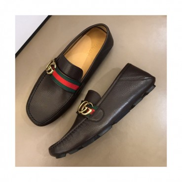 Gucci 2019 Mens Metal GG Logo Strap Leather Drive Loafer- 구찌 남성 메탈 GG로고 스트랩 레더 드라이브 슈즈 Guc01047x.Size(240 