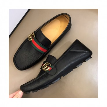 Gucci 2019 Mens Metal GG Logo Strap Leather Drive Loafer- 구찌 남성 메탈 GG로고 스트랩 레더 드라이브 슈즈 Guc01047x.Size(240 