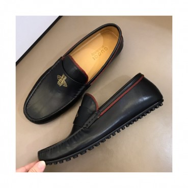 Gucci 2019 Mens Honeybee Leather Drive Loafer- 구찌 남성 꿀벌 레더 드라이브 슈즈 Guc01046x.Size(240 