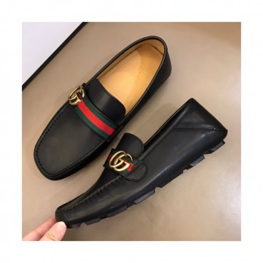 Gucci 2019 Mens Metal GG Logo Strap Leather Drive Loafer- 구찌 남성 메탈 GG로고 스트랩 레더 드라이브 슈즈 Guc01044x.Size(240 