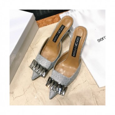 Sergio Rossi  2019 Ladies Embellished Strass Gliiter Leather Bloafer - 세르지오 로시 여성 엠벨리쉬 스트라스 글리터 레더 블로퍼 Ser002x.Size(220 
