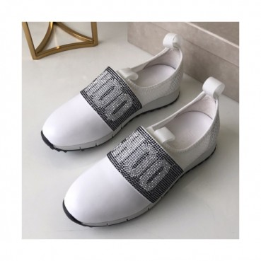 Jimmy-Choo 2019 Ladies Embellished Cubic Logo Loafer 