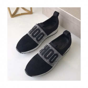 Jimmy-Choo 2019 Ladies Embellished Cubic Logo Loafer 