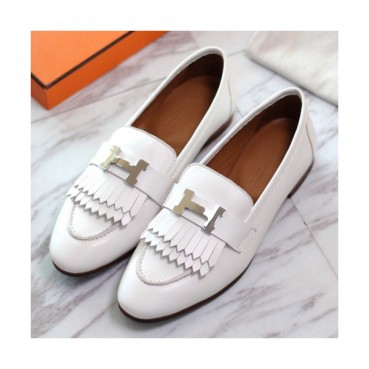 Hermes 2019 Womens H Logo Tassel Strap Leather Loafer - 에르메스 여성 H로고 태슬 스트랩 레더 로퍼 Her0252x.Size(225 