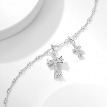 크롬하츠 여성 화이트 골드 목걸이 - Chrome Hearts Womens White Gold Necklace