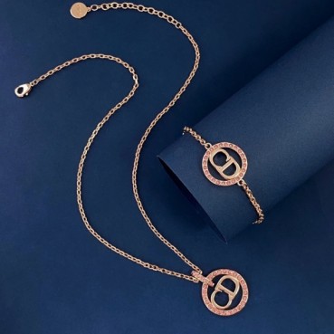 디올 여성 로즈 골드 목걸이 - Dior Womens Rose