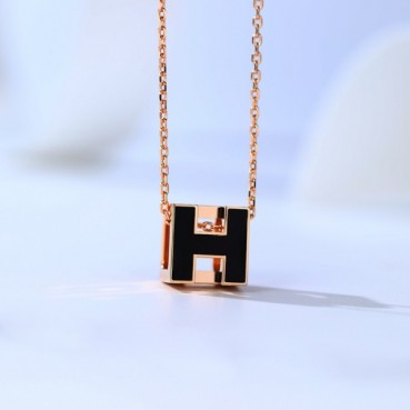 에르메스 여성 블랙 목걸이 - Hermes Womens Black Necklace 