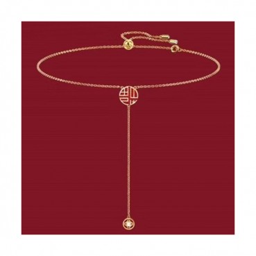 Swarovski 2020 Ladies Necklace - 스와로브스키 2020 여성용 목걸이 ACC0233.(옐로우골드)