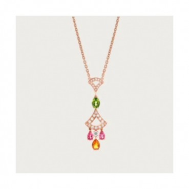 BULGARI Choker  18k rose gold - 불가리 여성용  18K도금 로즈 골드 목걸이 Bul0058.