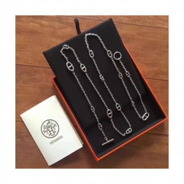Hermes choker 18k WHITE Gold - 에르메스 여성용  목걸이 18K도금 화이트 골드.Her0007.