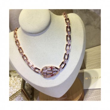 BULGARI Choker  18k ROSE Gold - 불가리 여성용  18K도금 로즈 골드 목걸이 Bul0049.