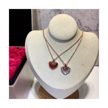 BULGARI Choker  18k Rose Gold - 불가리 여성용  18K도금 로즈 골드목걸이 Bul0048.컬러(레드,화이트)