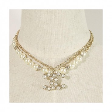 Chanel Yellow Glod Neck lace  -샤넬 여성옐로우 골드 도금 목걸이 Cha0007.