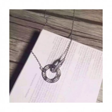 CARTIER  Choker  18k White Gold  - 까르띠에 여성용  18K도금 화이트 골드 목걸이 CAR0006.