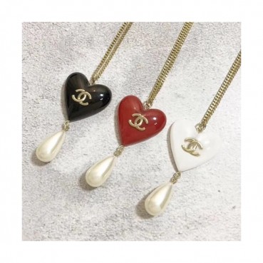 CHANEL Choker  18k Yellow Gold  - 샤넬  여성용 목걸이 18K도금 옐로우 골드 3색(화이트,블랙,레드)