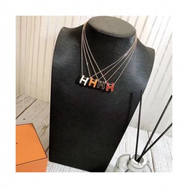 Hermes Choker 18k Yellow Gold  - 에르메스 여성용 목걸이 18K도금 옐로우 골드 4색(블랙,화트,레드,오렌지)