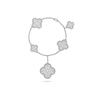 반클리프 아펠 여성 알함브라 브레이슬릿 - Van Cleef & Arpels Womens White Gold Bangle 