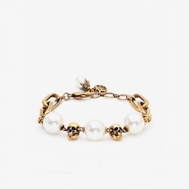 알렉산더 맥퀸 여성 골드 팔찌 - Alexander Mcqueen Womens Gold Bangle 