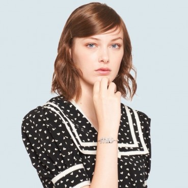 미우미우 여성 화이트 골드 팔찌 - Miumiu Womens White Gold Bangle 