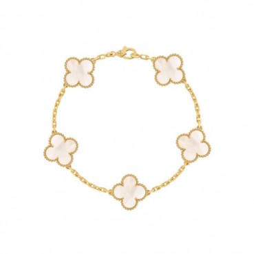 반클리프 아펠 여성 옐로우 골드 팔찌 - Van Cleef & Arpels Womens Yellow Gold Bangle 