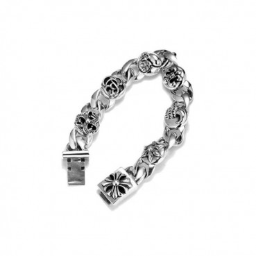 크롬하츠 남성 실버 팔찌 - Chrome Hearts Mens Silver Bangle 
