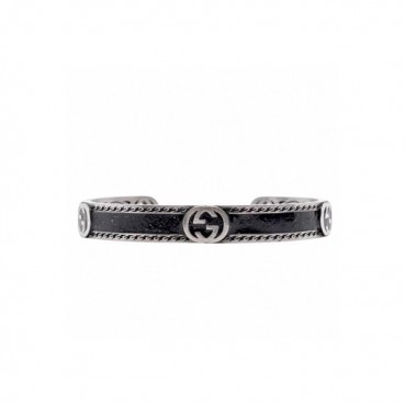 구찌 남/녀 블랙 팔찌 - Gucci Unisex Black Bangle 