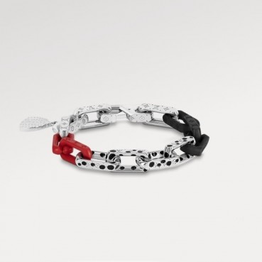 루이비통 남성 화이트 골드 팔찌 - Louis vuitton Mens White Gold Bangle 