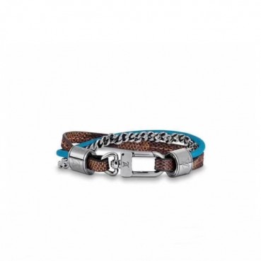 루이비통 여성 블랙 골드 팔찌 - Louis vuitton Womens Black Gold Bangle 