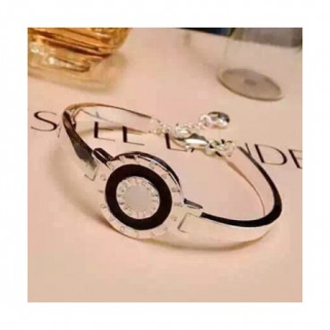 BULGARI hearts White Gold Bangle  -불가리  여성용 팔지18k 도금 화이트 골드 팔찌 BUL0026.