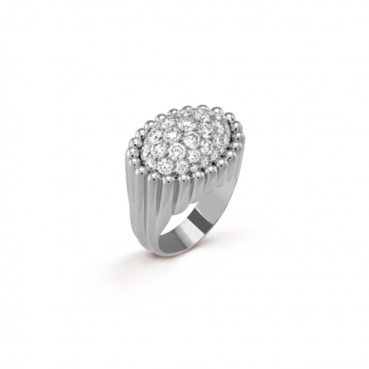 반클리프 앤아펠 여성 뻬를리 파베 다이아몬드 링 - Van Cleef&Arpels Womens Perlée RIng 
