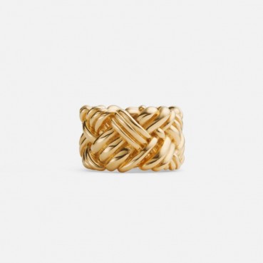 보테가베네타 남/녀 골드 반지 - Bottega veneta Unisex Gold Ring 