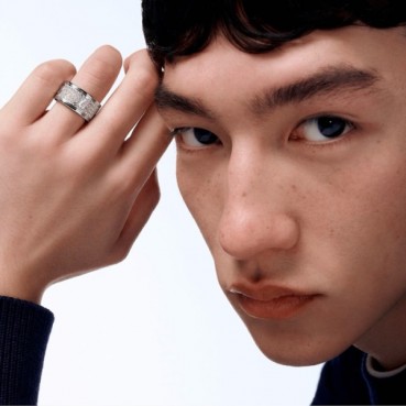 루이비통 남성 화이트 골드 반지 - Louis vuitton Mens White Gold Ring 