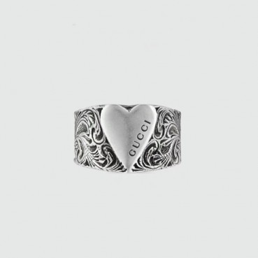 구찌 남/녀 화이트 골드 반지 - Gucci Unisex White Gold Ring 