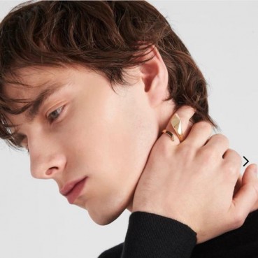프라다 남/녀 골드 반지 - Prada Unisex Gold Rings 