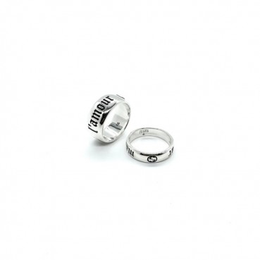 구찌 남/녀 화이트 골드 반지 - Gucci Unisex White Gold Ring 
