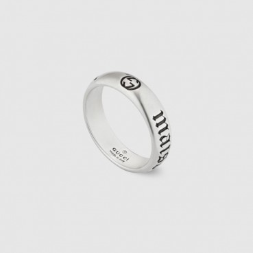 구찌 남/녀 화이트 골드 반지 - Gucci Unisex White Gold Ring 