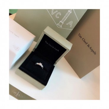 Van Cleef & Arpels Ring -반클리프 앤아펠 여성용 18K 도금 골드 반지 Van0004.컬러(화이트 골드)