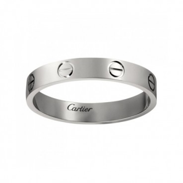 [까르띠에] 러브 웨딩 밴드 화이트 골드 B4085100 커플링 - ca0012z Cartier Love Wedding Band White Gold