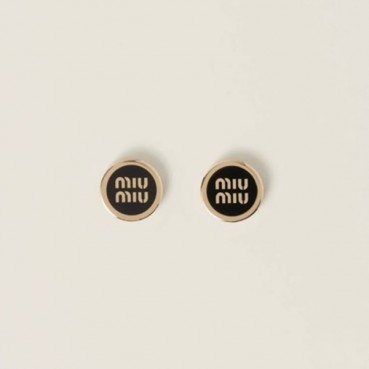 미우미우 여성 에나멜 메탈 귀걸이 - Miumiu Womens Enameled Metal Earrings 