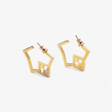펜디 여성 옐로우 골드 이어링 - Fendi Womens Yellow