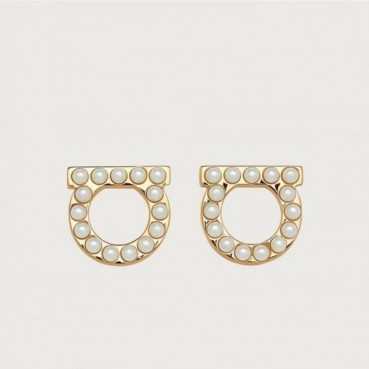 페라가모 여성 진주 이어링 - Ferregamo Womens Yellow Gold Earring 