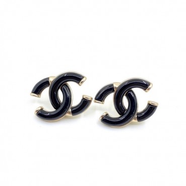 샤넬 여성 블랙 이어링 - Chanel Womens Black Gold Earring 