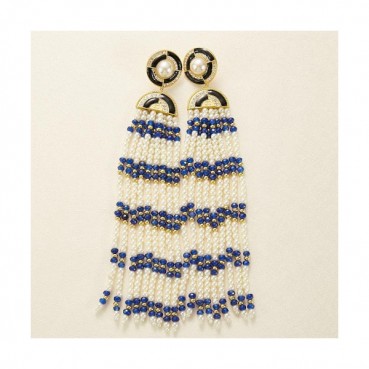 Chanel vintage  earring   - 샤넬 수술  이어링 cha0035.컬러(블루)