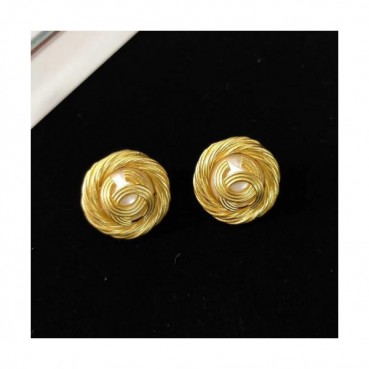 Chanel vintage  earcuffs   - 샤넬 빈티지 귀찌 cha0011.컬러(옐로우 골드)