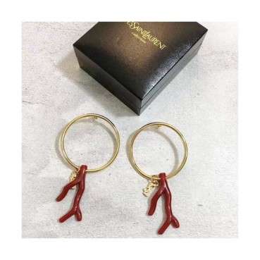 YSL  Yellow  Gold   Earring - 입생로랑  여성용 18k도금 옐로우 골드 귀걸이