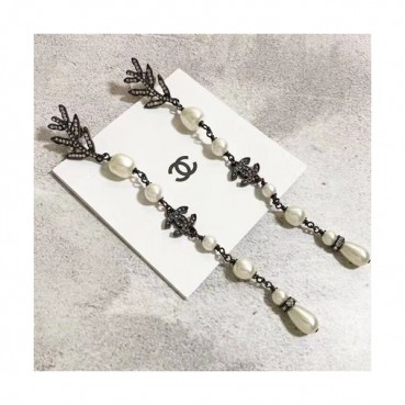 CHANEL  Double Black  Earring - 샤넬  여성용 18k도금 블랙 귀걸이