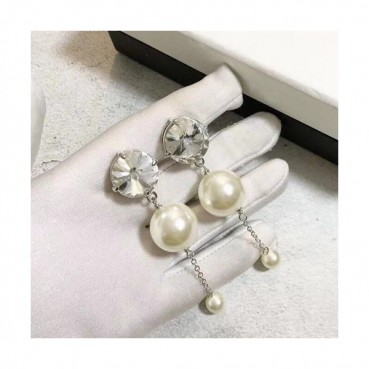 MIU MIU White Gold Earring - 미우미우 여성용 18k도금 화이트 골드 귀걸이
